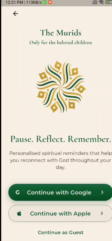 The Pause. Reflect. Remember. screen